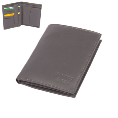 Kožená šedá peněženka pánská