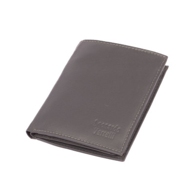 Kožená šedá peněženka pánská
