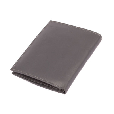 Kožená šedá peněženka pánská