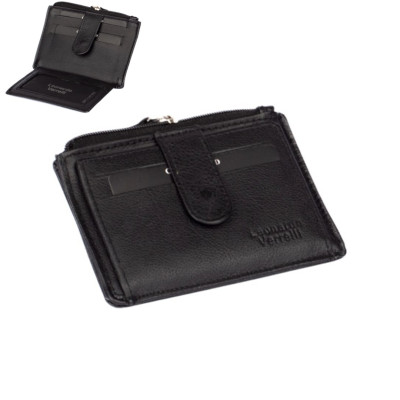 Kožené černé pouzdro na karty