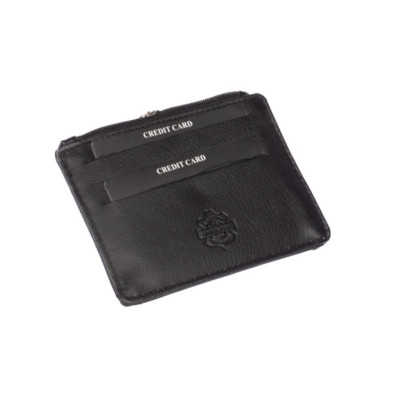 Kožené černé pouzdro na karty