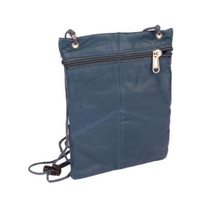 Kožené pouzdro na karty a doklady modré