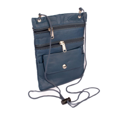 Kožené pouzdro na karty a doklady modré