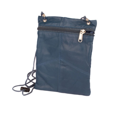 Kožené pouzdro na karty a doklady modré