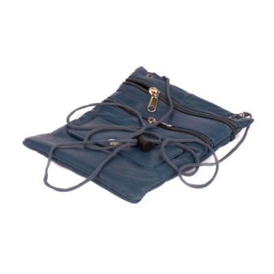 Kožené pouzdro na karty a doklady modré