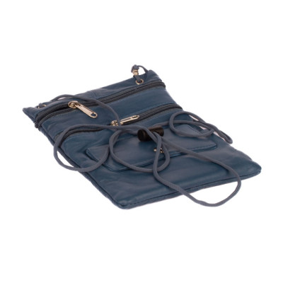 Kožené pouzdro na karty a doklady modré