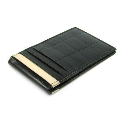 Kožené pouzdro na karty černé