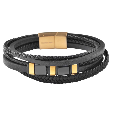 Náramek Avery z umělé kůže 23 cm