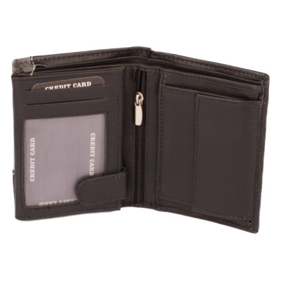 Pánská černá kožená peněženka