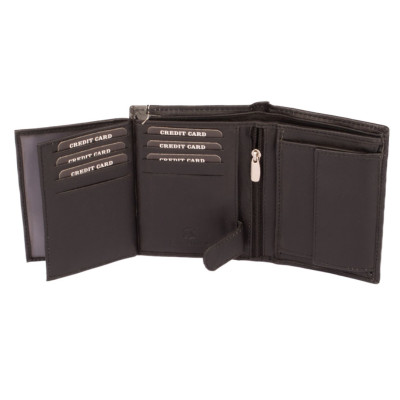 Pánská černá kožená peněženka