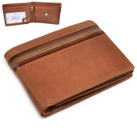 Pánská hnědá kožená peněženka