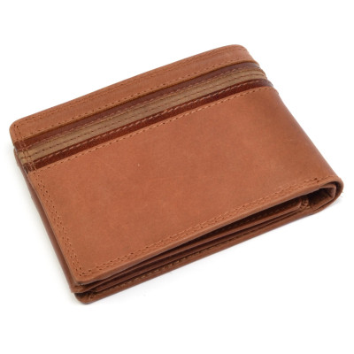 Pánská hnědá kožená peněženka