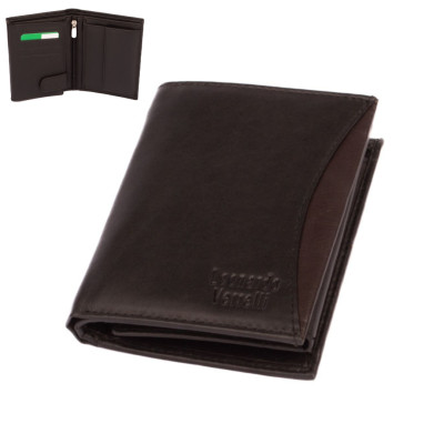 Pánská kožená peněženka černo hnědá