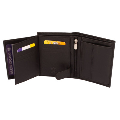 Pánská kožená peněženka černo hnědá