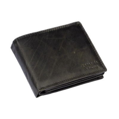 Pánská kožená peněženka šedo-černá