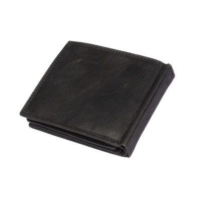 Pánská kožená peněženka šedo-černá