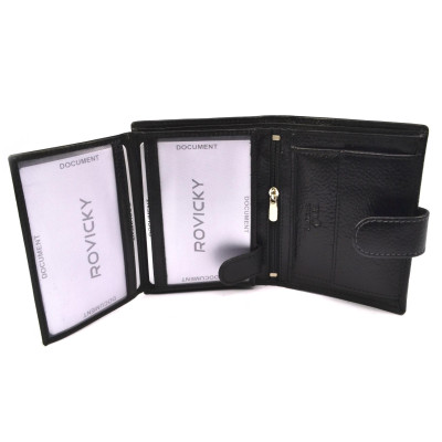 Pánská peněženka černá kožená