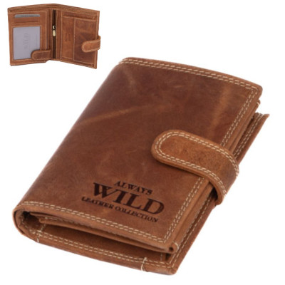 Pánská peněženka s přezkou hnědá