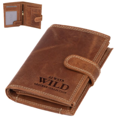 Pánská peněženka s přezkou hnědá