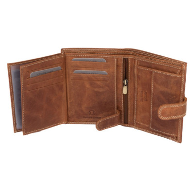 Pánská peněženka s přezkou hnědá