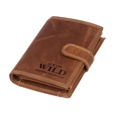 Pánská peněženka s přezkou hnědá