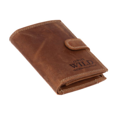 Pánská peněženka s přezkou hnědá