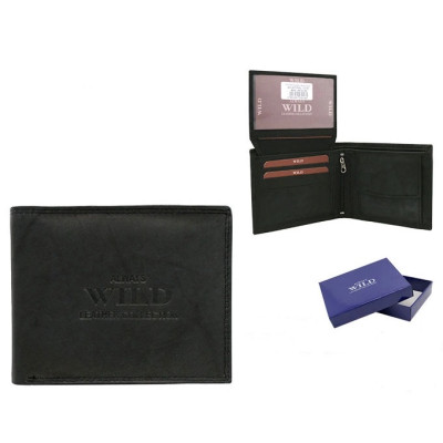 Peněženka černá pánská kožená