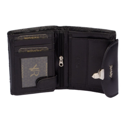 Peněženka dámská černá se zapínáním