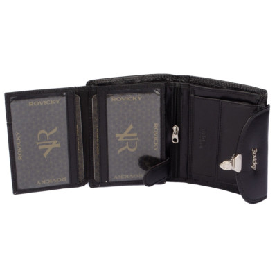 Peněženka dámská černá se zapínáním