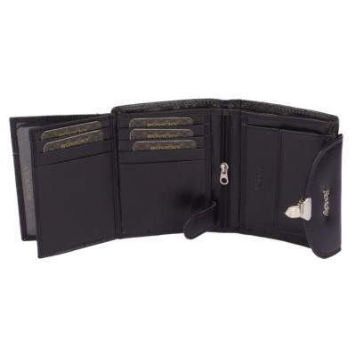 Peněženka dámská černá se zapínáním