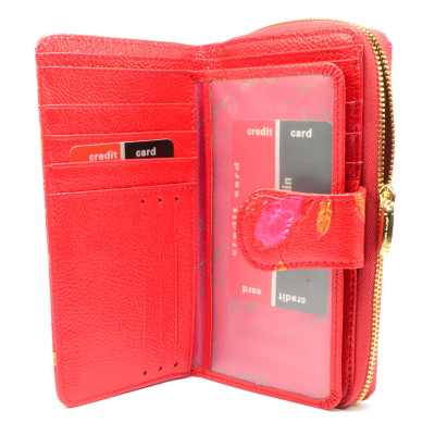 Peněženka dámská červená s ornamenty