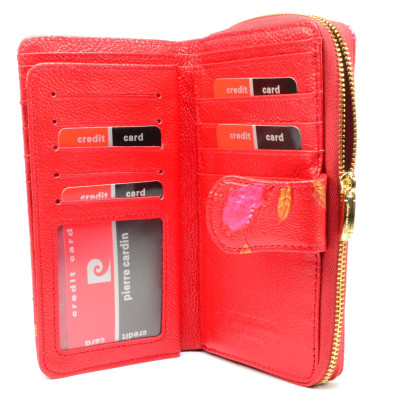 Peněženka dámská červená s ornamenty