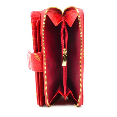 Peněženka dámská červená s ornamenty