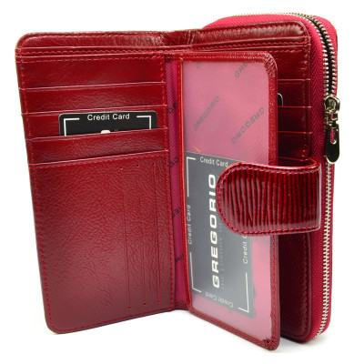 Peněženka dámská červená se zapínáním