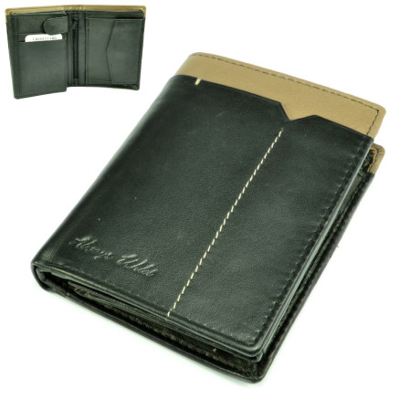 Peněženka kožená černá pánská