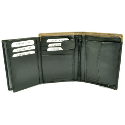 Peněženka kožená černá pánská