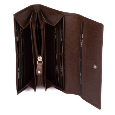 Peněženka kožená dámská hnědá