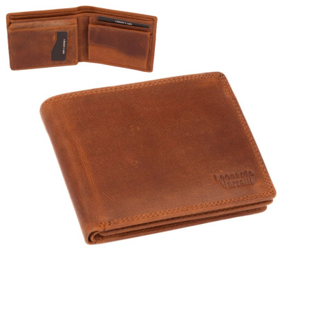 Peněženka kožená hnědá pánská