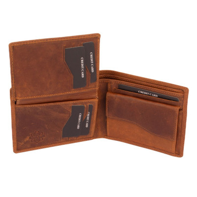 Peněženka kožená hnědá pánská