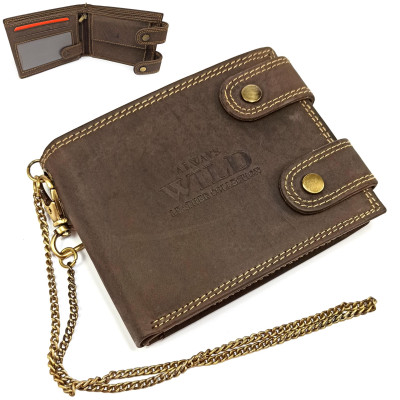 Peněženka kožená pánská s přezkou