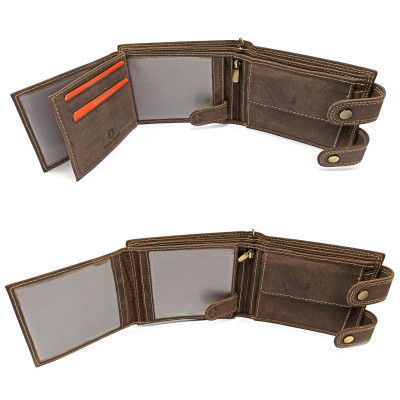 Peněženka kožená pánská s přezkou