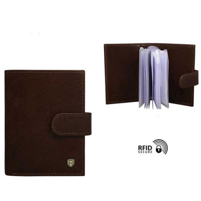 Pouzdro na karty černé kožené