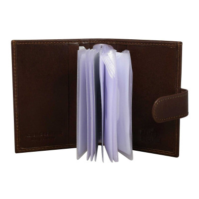 Pouzdro na karty černé kožené