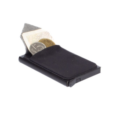 Pouzdro na karty z kovu černé