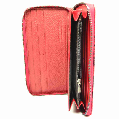 Světle červená dámská peněženka kožená