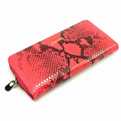 Světle červená dámská peněženka kožená