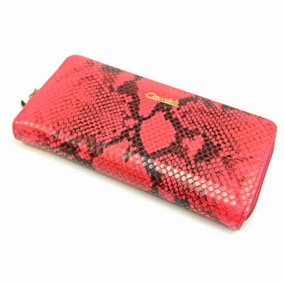Světle červená dámská peněženka kožená