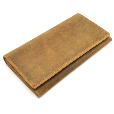 Světle hnědá kožená dámská peněženka