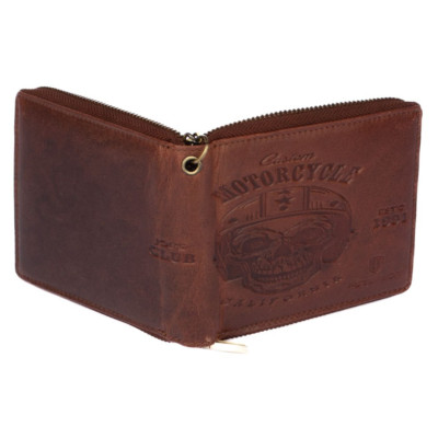 Světle hnědá peněženka pánská na zip