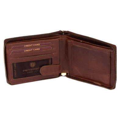 Světle hnědá peněženka pánská na zip